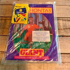 🔥Kappa Pocahontas Giant Color & Activity Book🔥 NIP - Vintage
